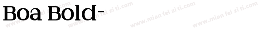 Boa Bold字体转换